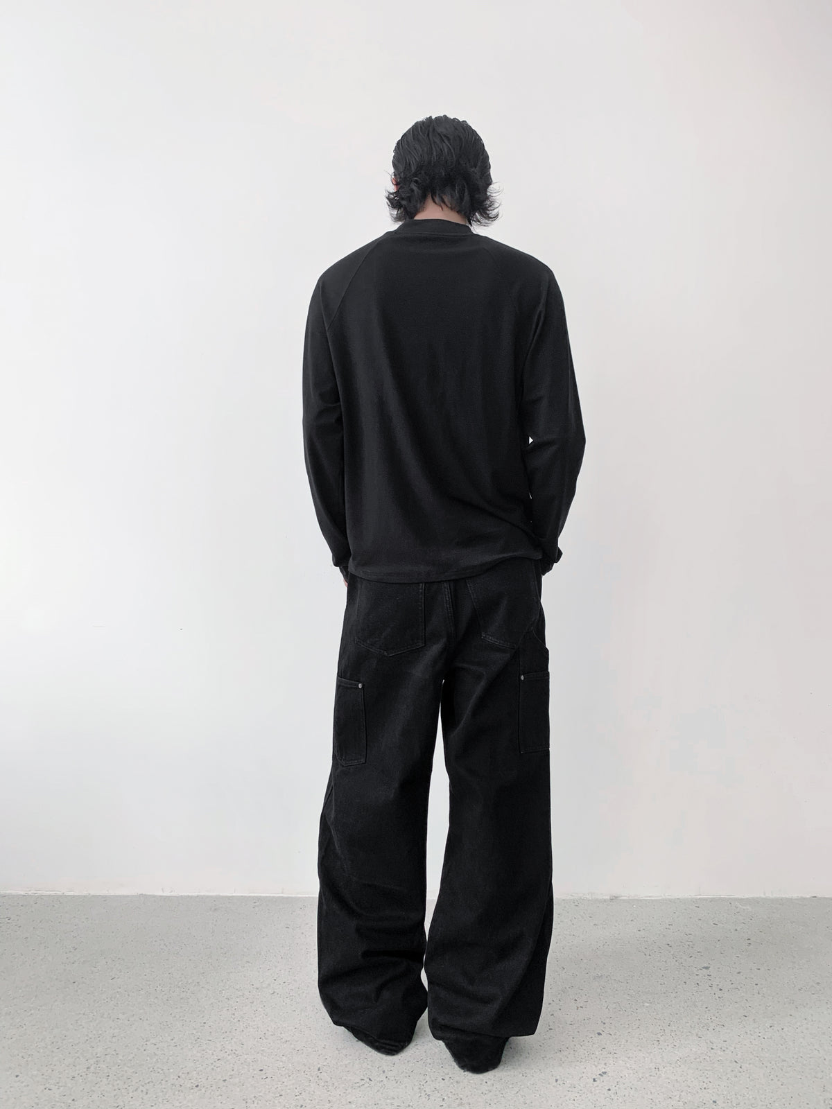Wool-Blend Mock Neck L/S Tee