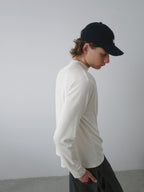 Wool-Blend Mock Neck L/S Tee