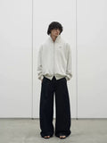 Embroidered Stand Collar Cropped Zip Jacket
