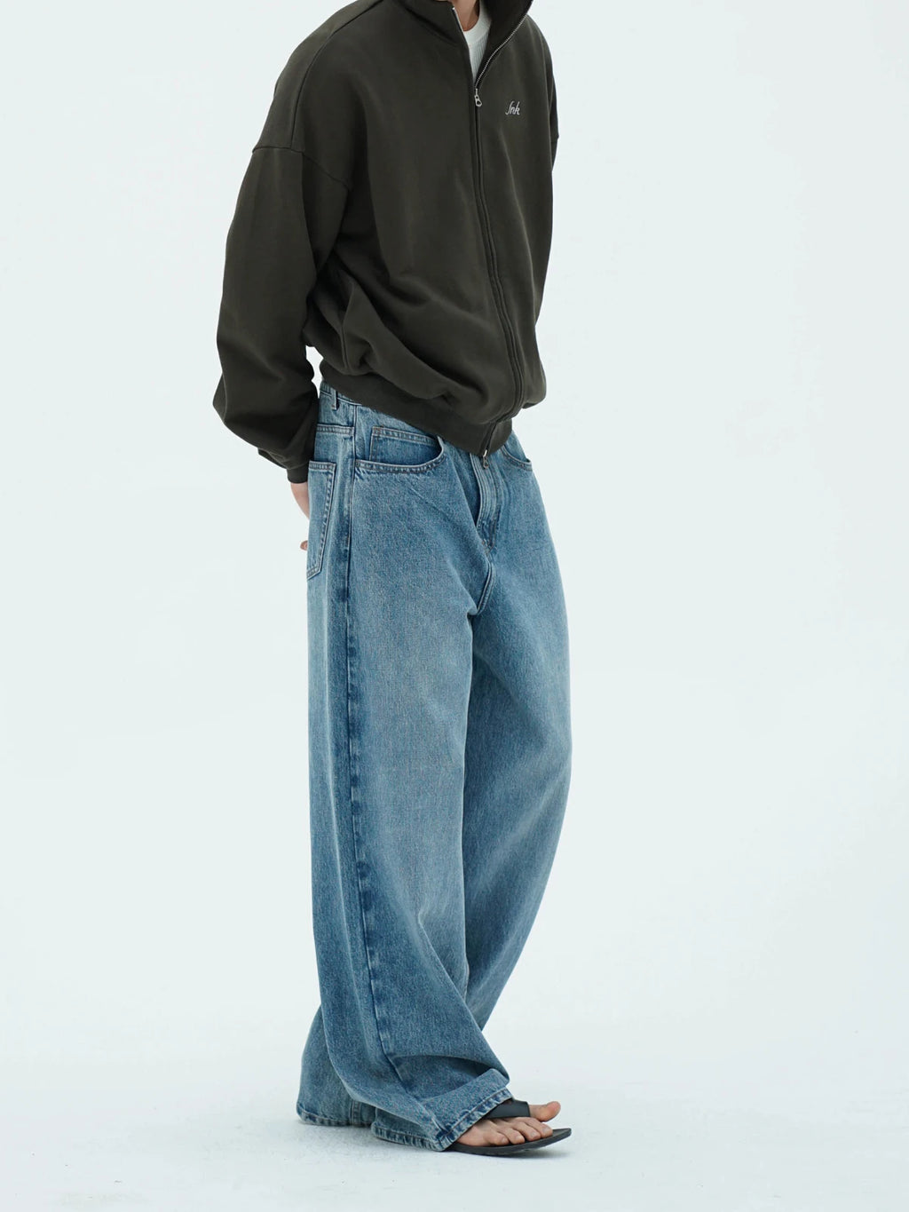 Thread | Denim Faded Indigo Baggy Jeans
