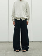 Knot | Denim Belted Curved Jeans