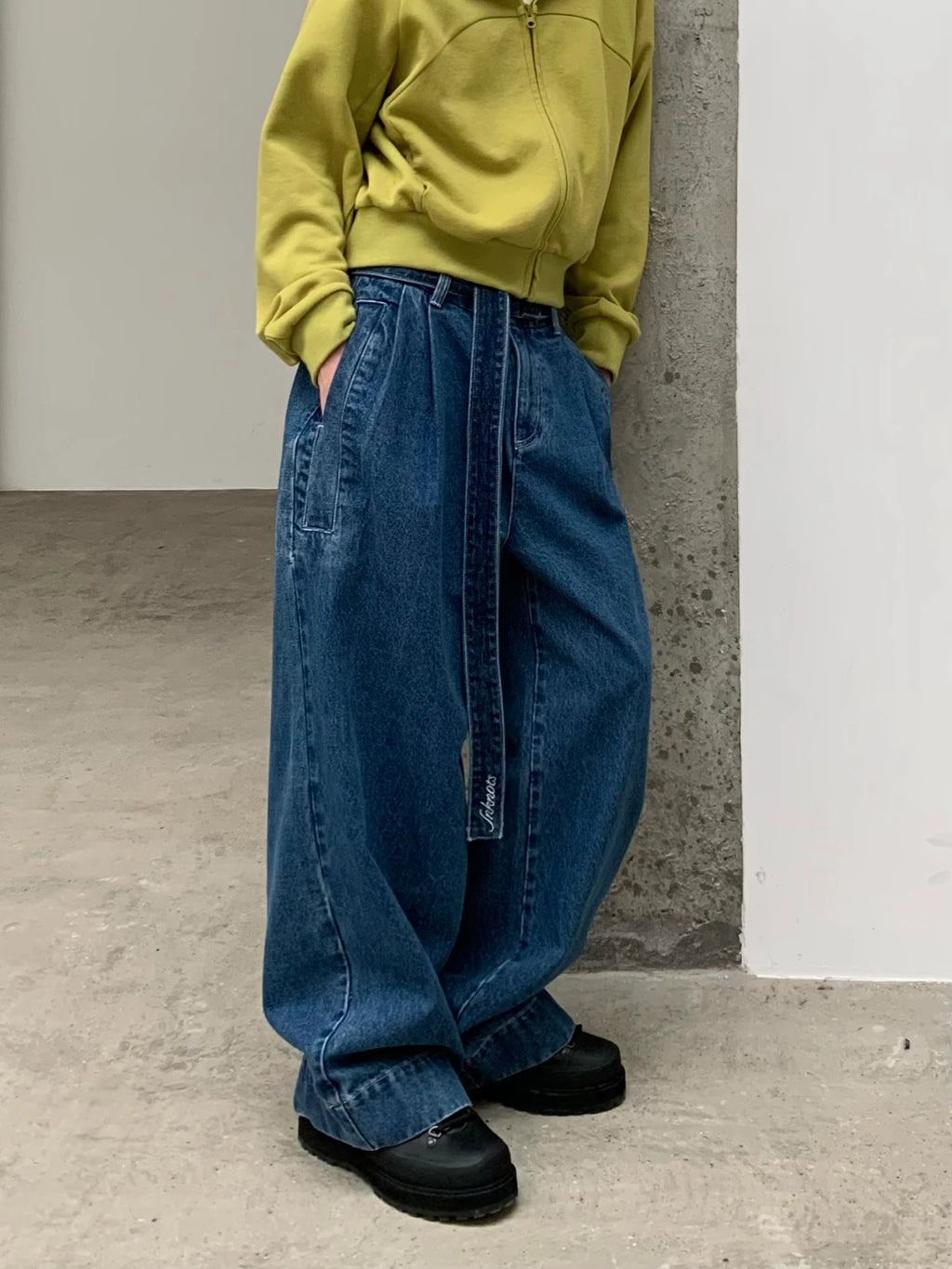 Thread | Denim Wide Belted Jeans