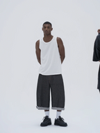 Knot | Denim Raw Cuffed Shorts
