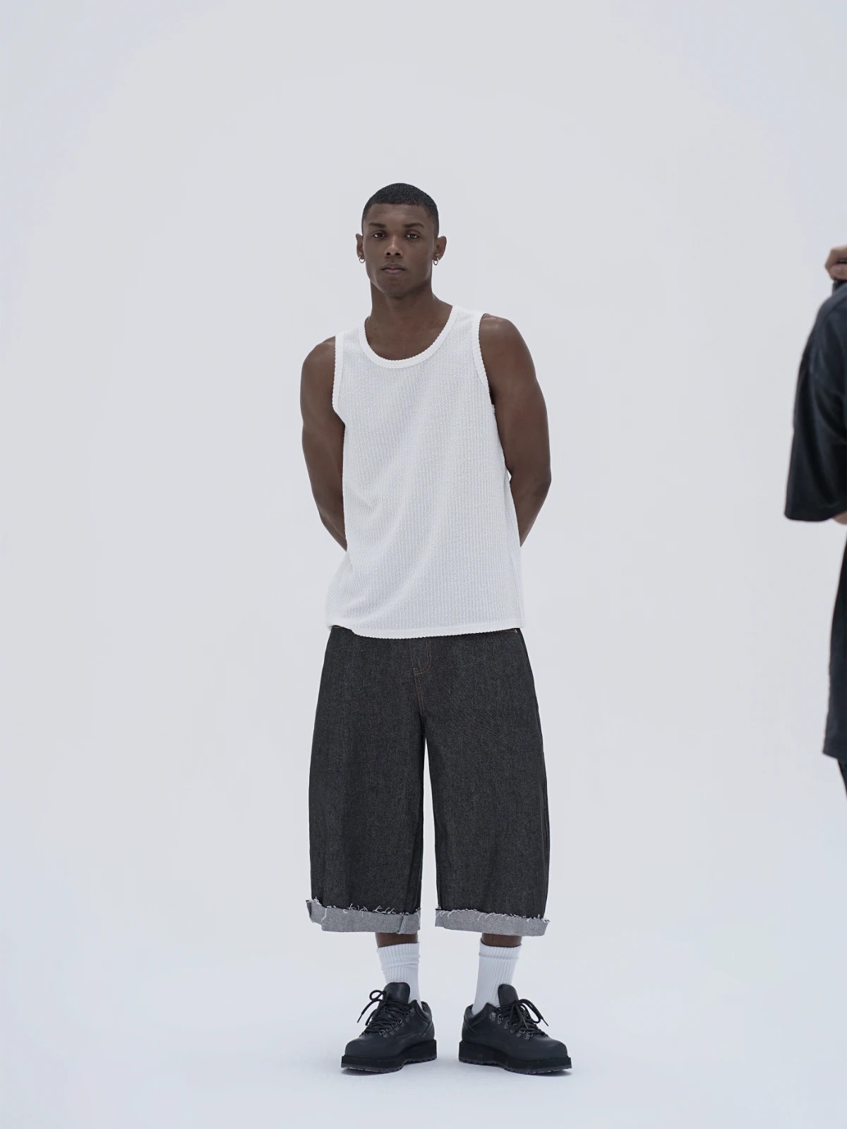 Knot | Indigo Raw Denim Cuffed Shorts
