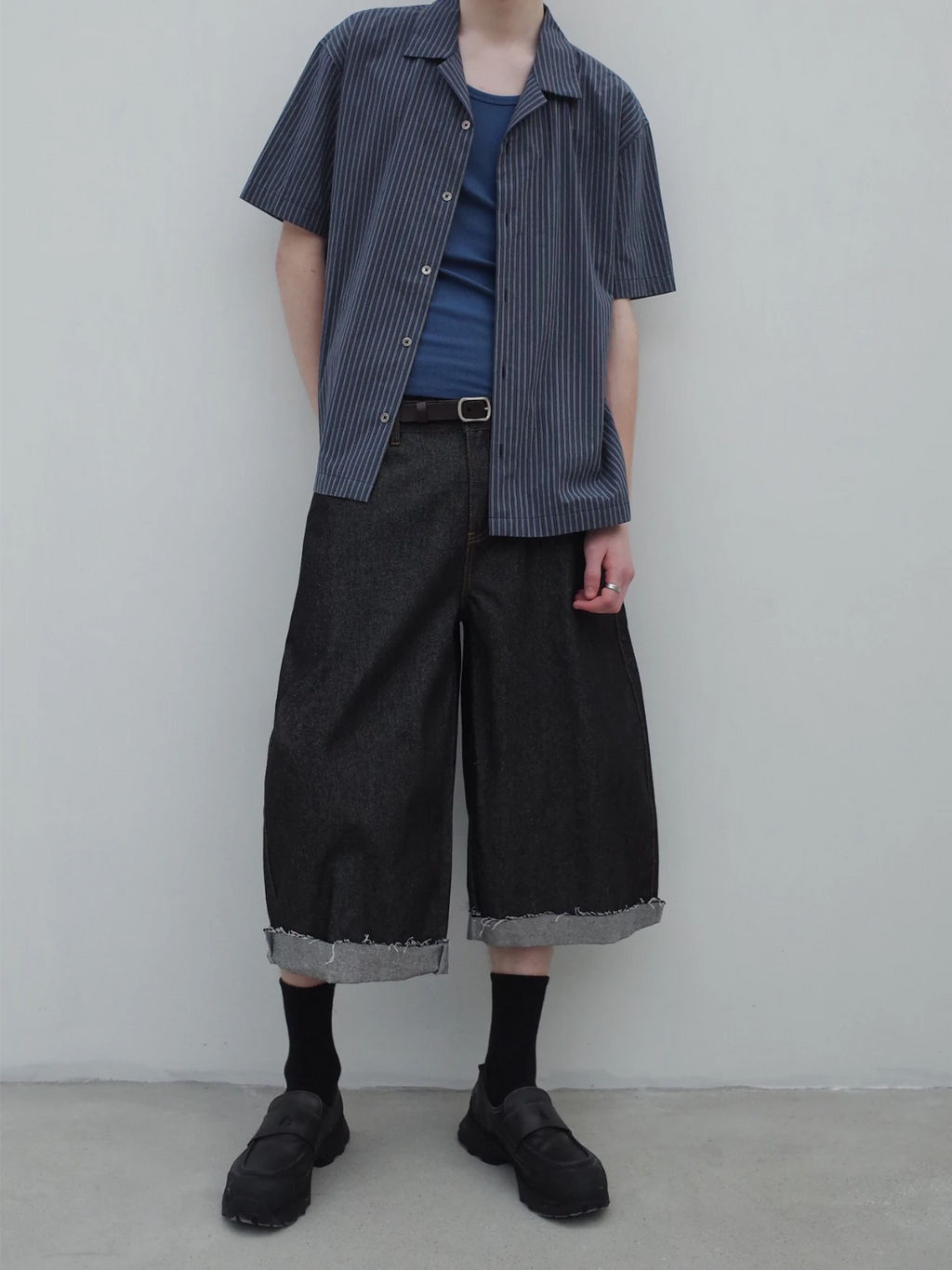 Knot | Denim Raw Cuffed Shorts