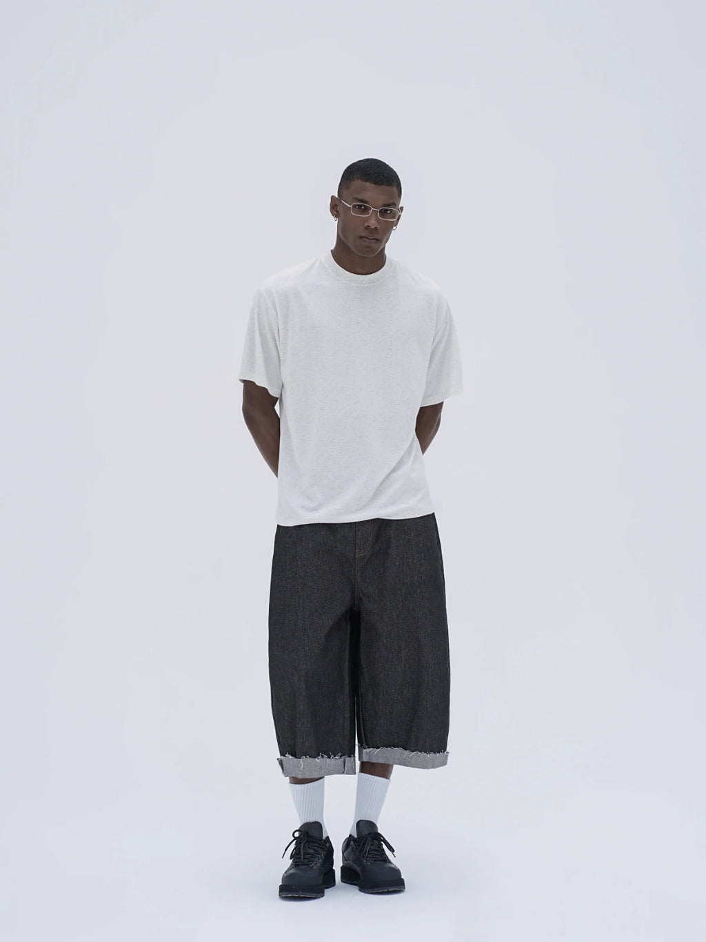 Knot | Denim Raw Cuffed Shorts