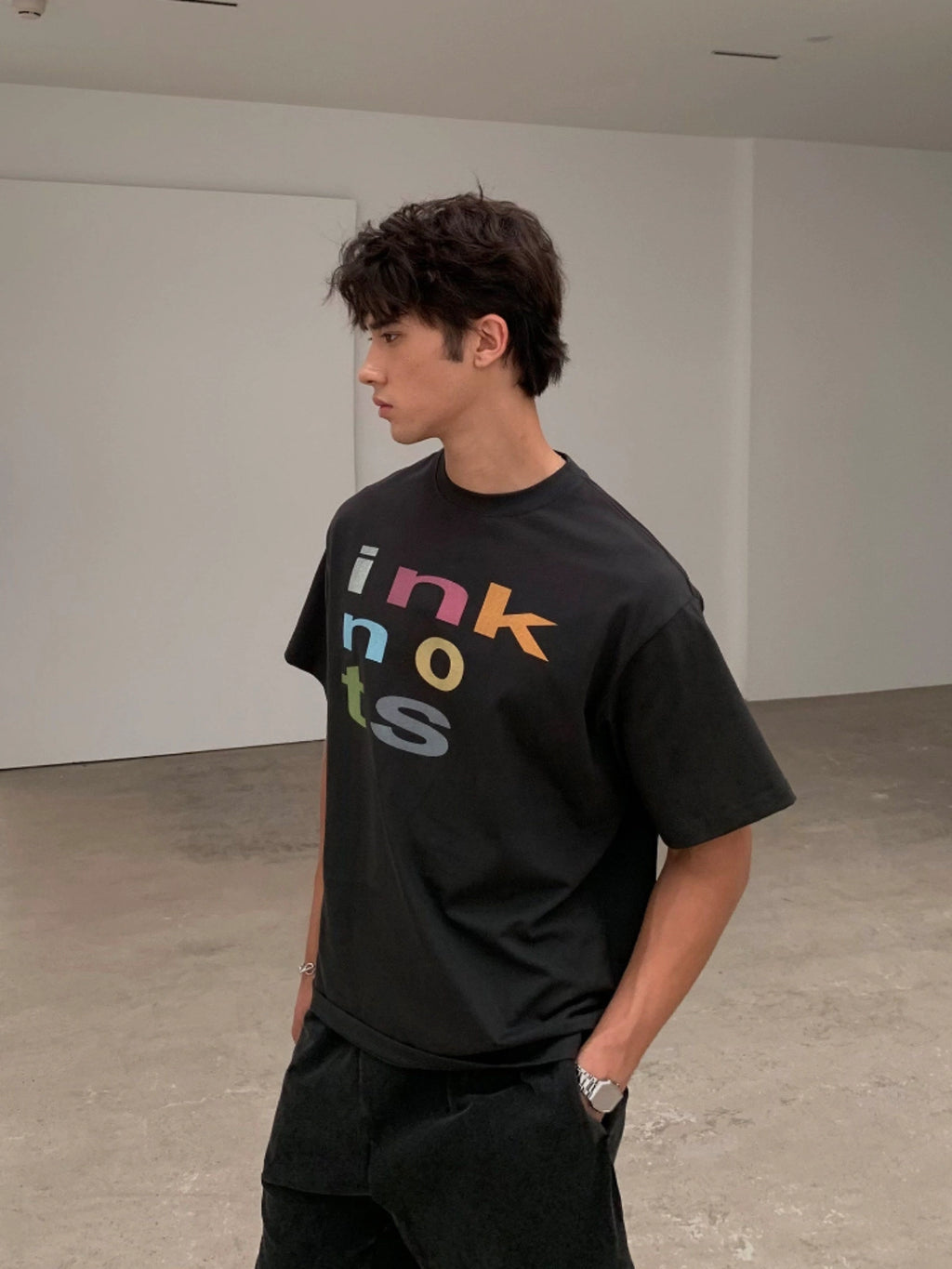 Ink | Structure Contrast Logo Tee
