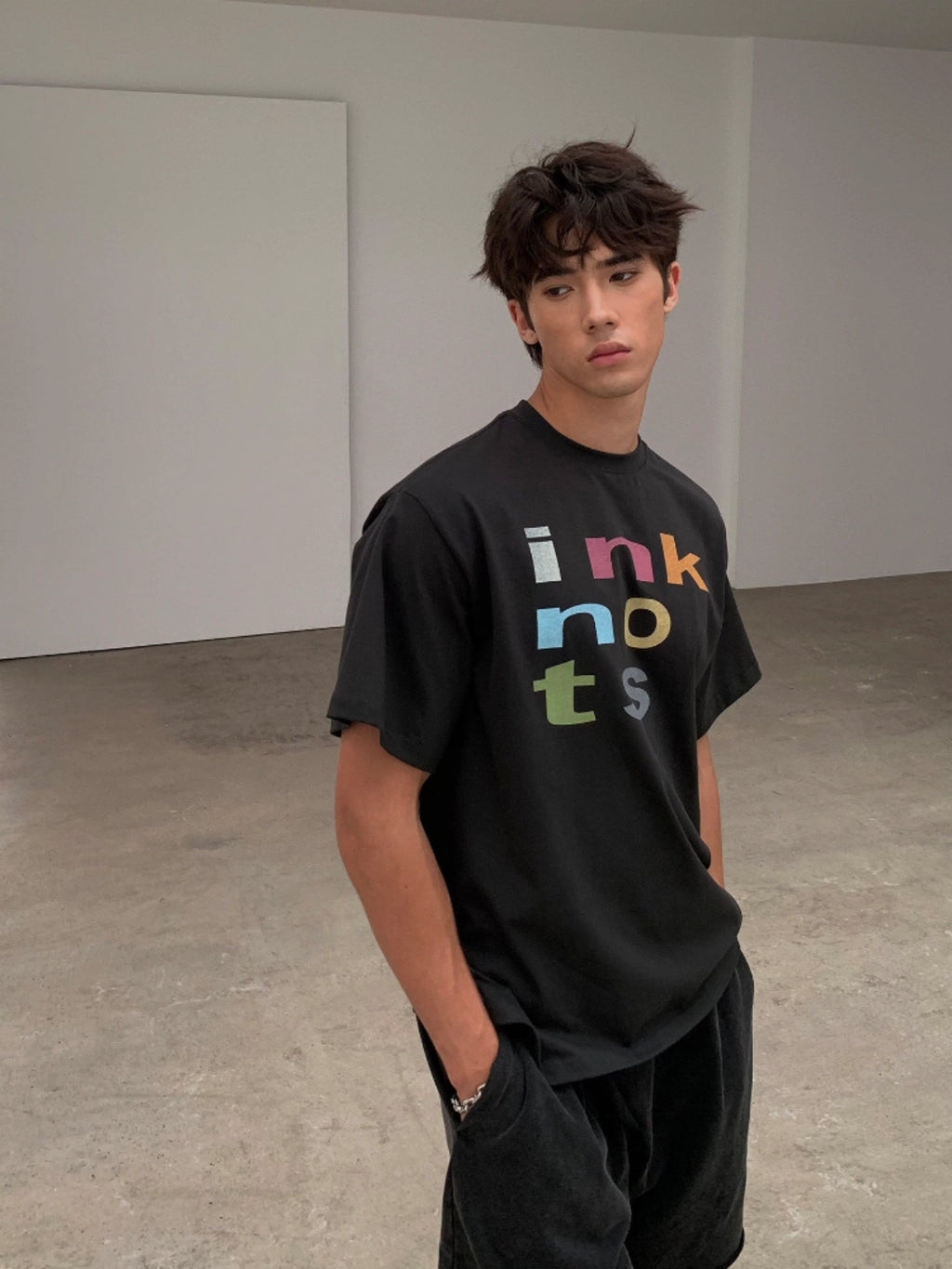 Ink | Structure Contrast Logo Tee
