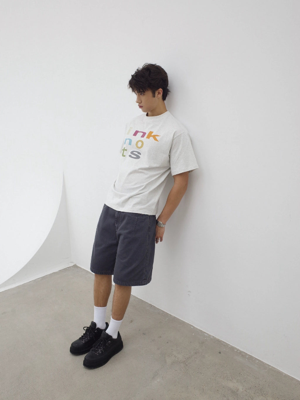 Ink | Structure Contrast Logo Tee