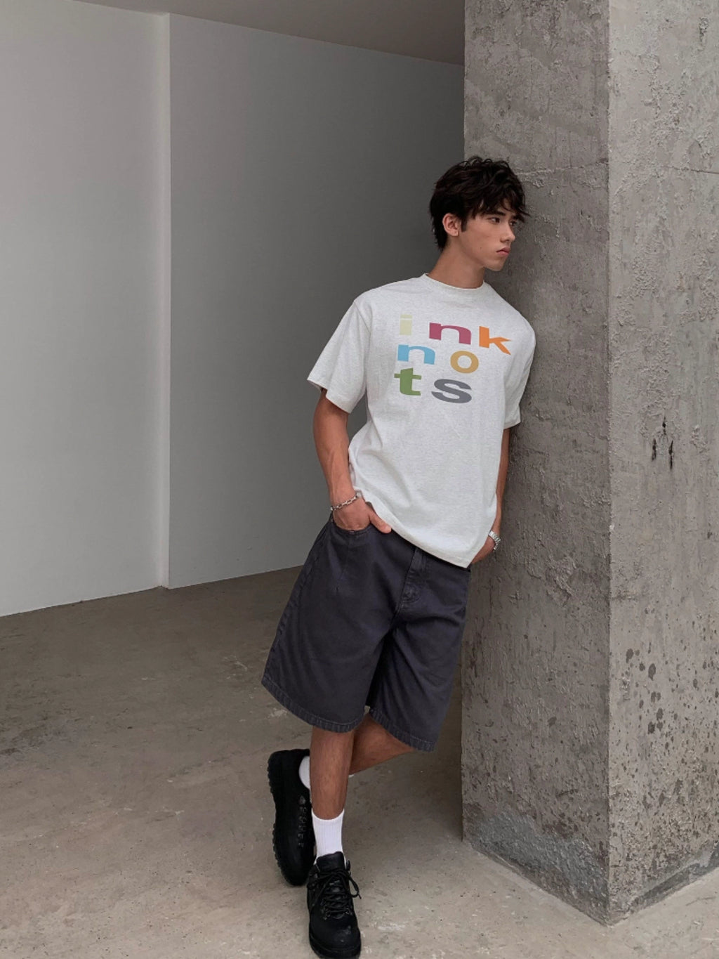 Ink | Structure Contrast Logo Tee