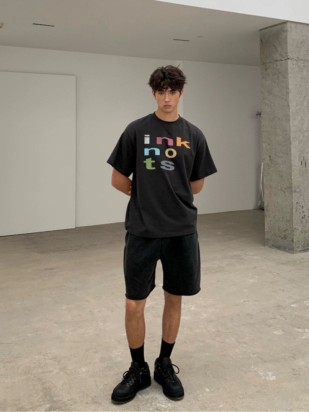 Ink | Structure Contrast Logo Tee
