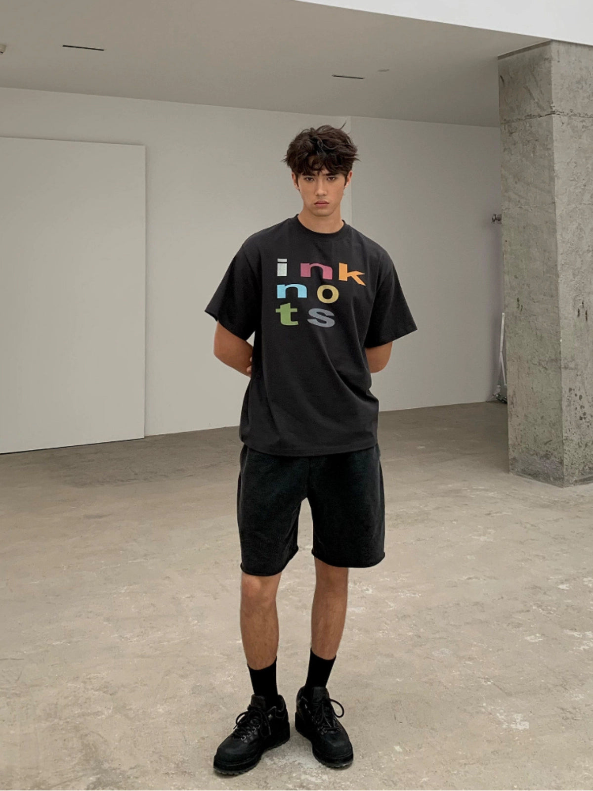 Ink | Structure Contrast Logo Tee