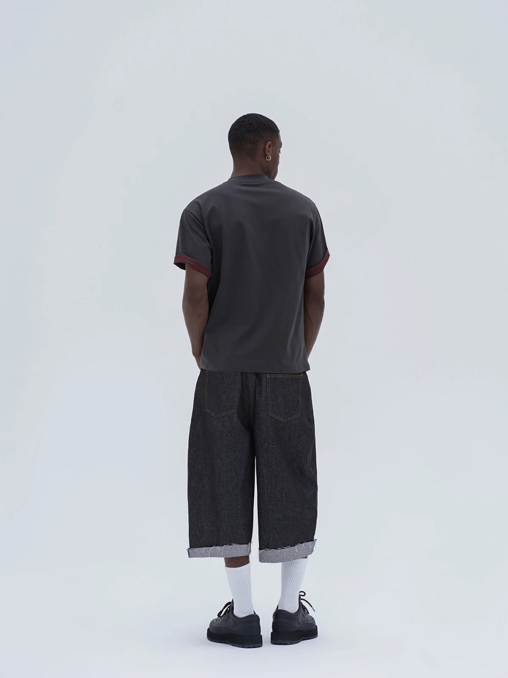 Knot | Denim Raw Cuffed Shorts