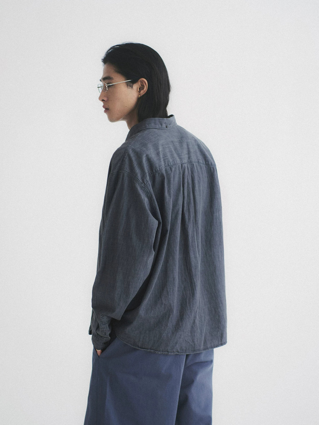 Textured Drop Shoulder L/S Shirt