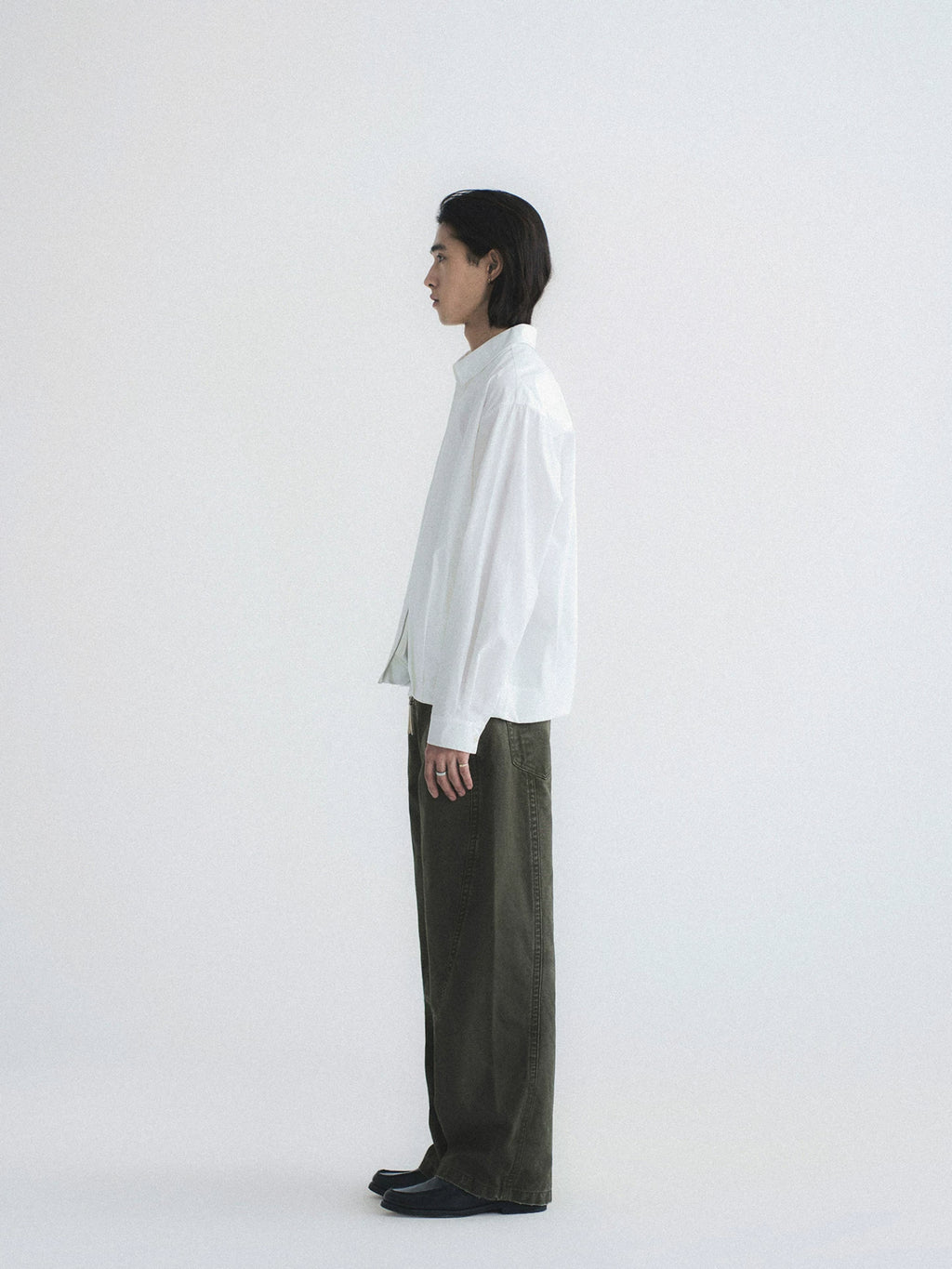 Contrast Stitch Washed Wide Leg Jeans
