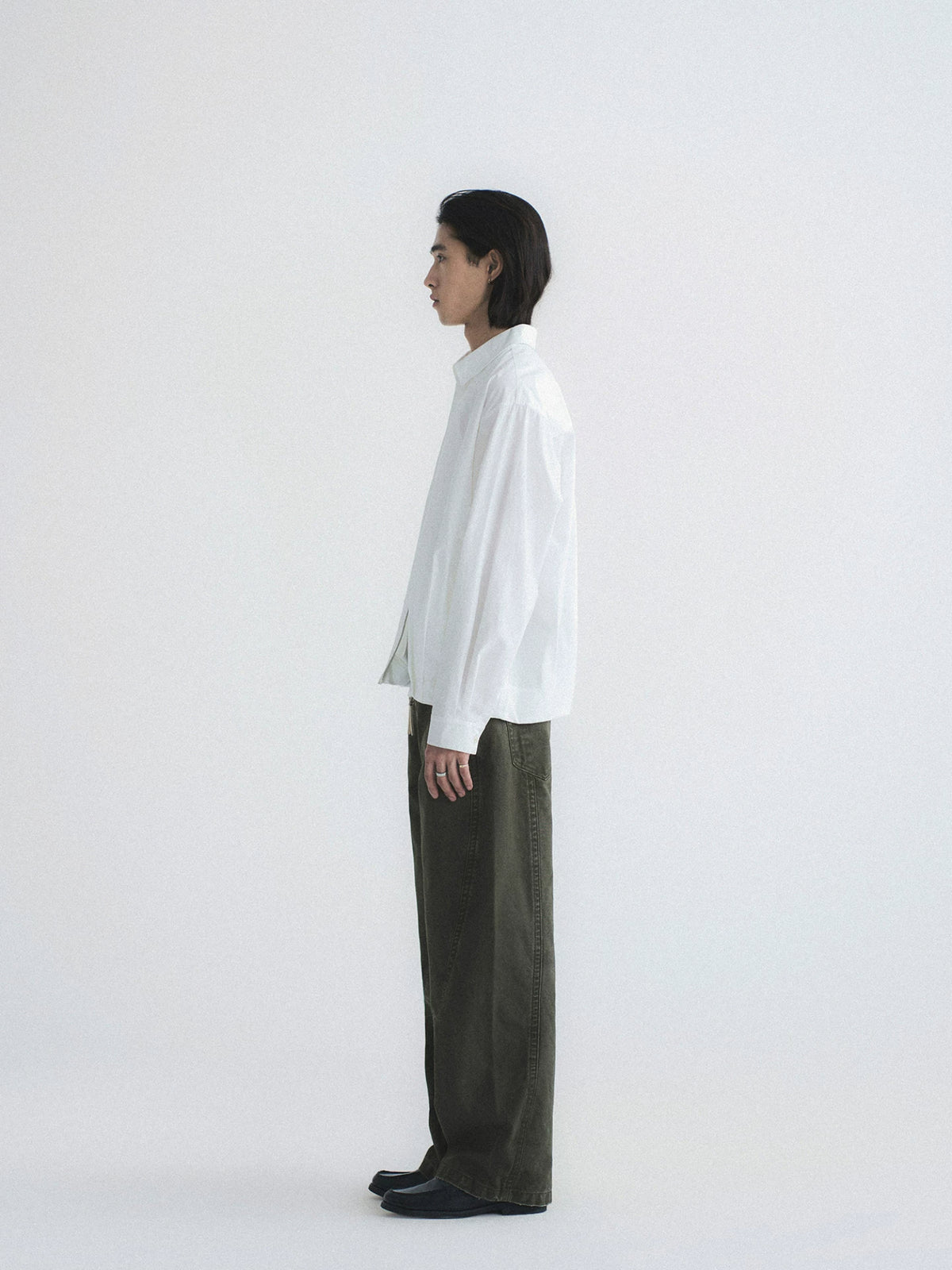 Contrast Stitch Washed Wide Leg Jeans