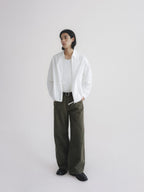 Contrast Stitch Washed Wide Leg Jeans