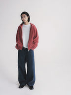 Contrast Stitch Washed Wide Leg Jeans