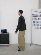 Hidden Check Wide Leg Cargo Pants