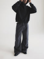 Hidden Check Wide Leg Cargo Pants
