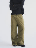 Hidden Check Wide Leg Cargo Pants