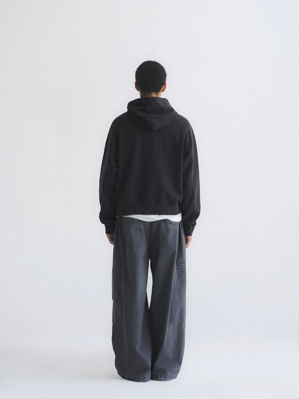 Hidden Check Wide Leg Cargo Pants
