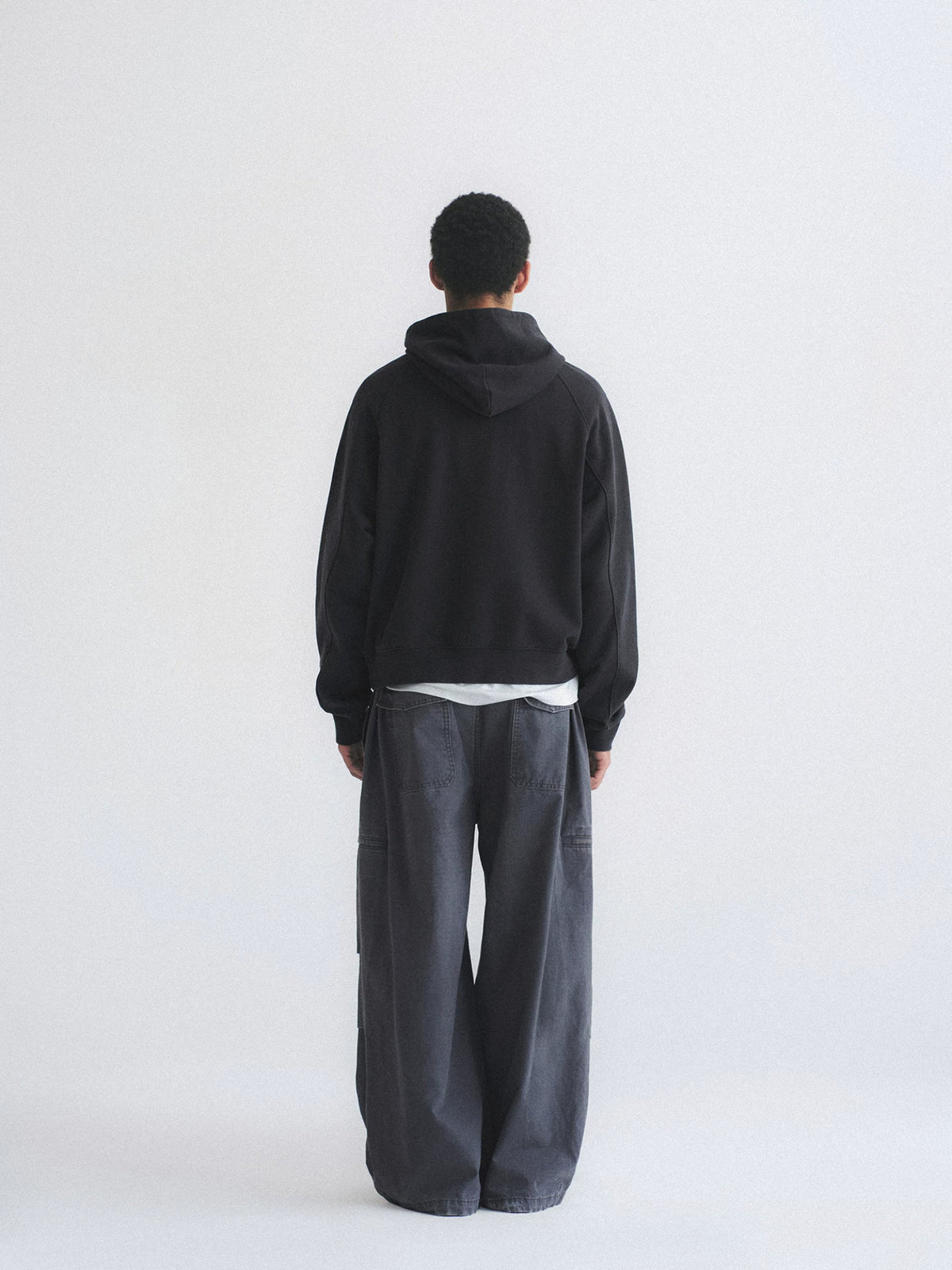 Hidden Check Wide Leg Cargo Pants