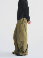 Hidden Check Wide Leg Cargo Pants