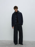 Washed Black Straight Jeans