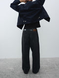 Washed Black Straight Jeans