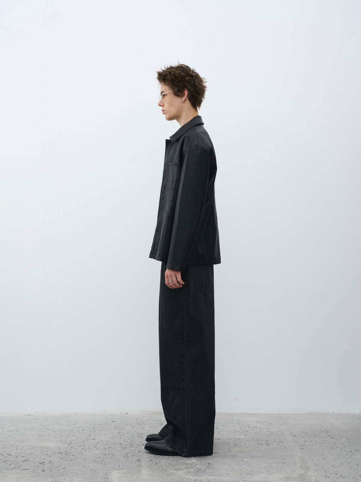 Washed Black Straight Jeans