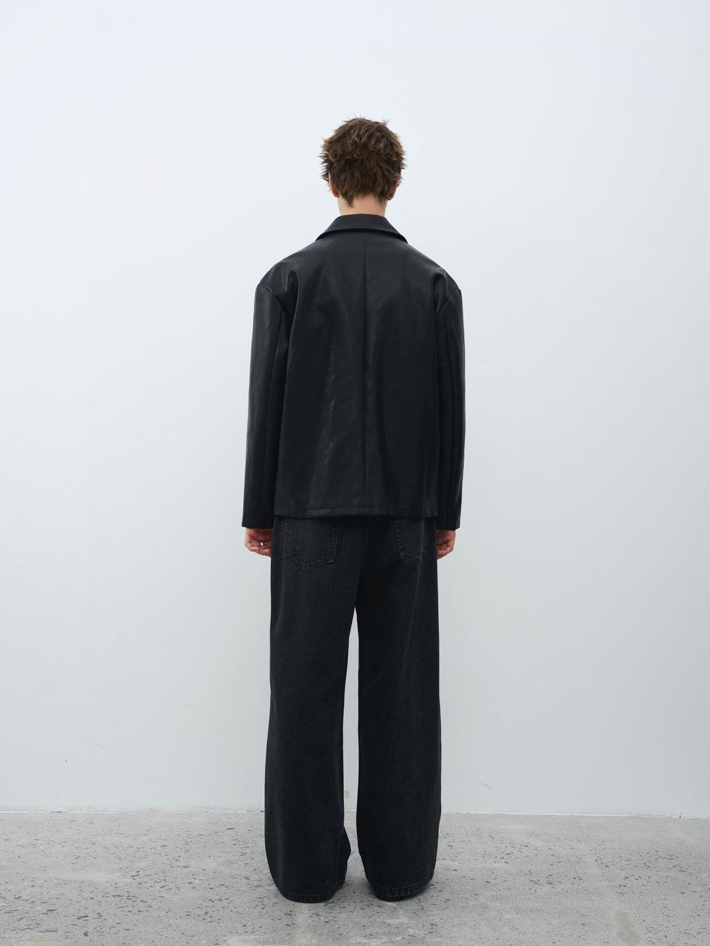 Washed Black Straight Jeans
