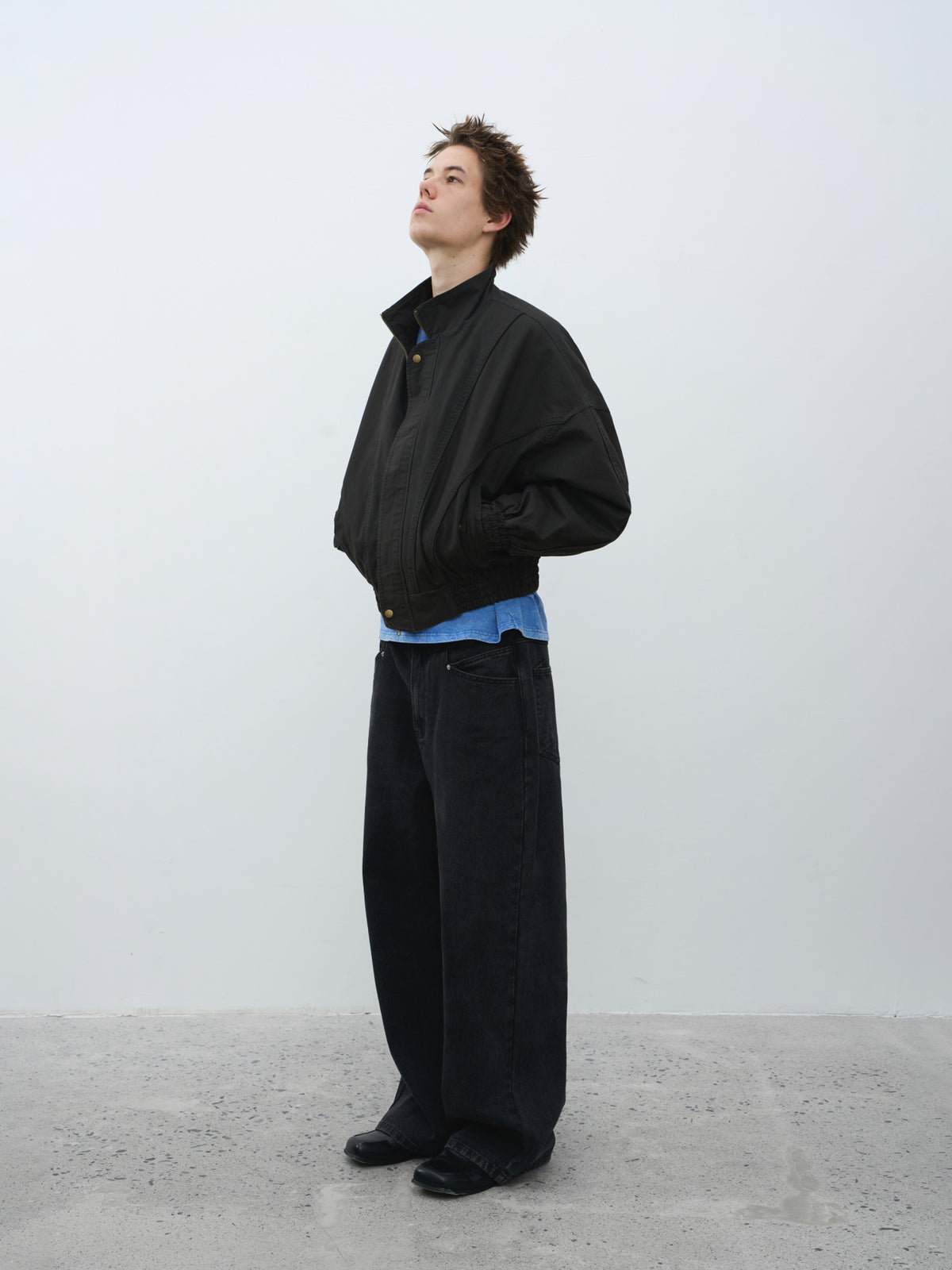 Washed Black Straight Jeans