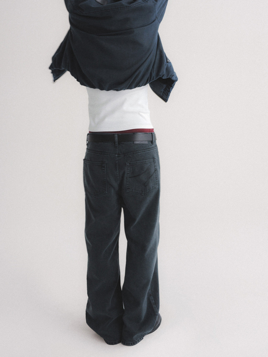 Thread | Dark Olive Washed Straight Denim
