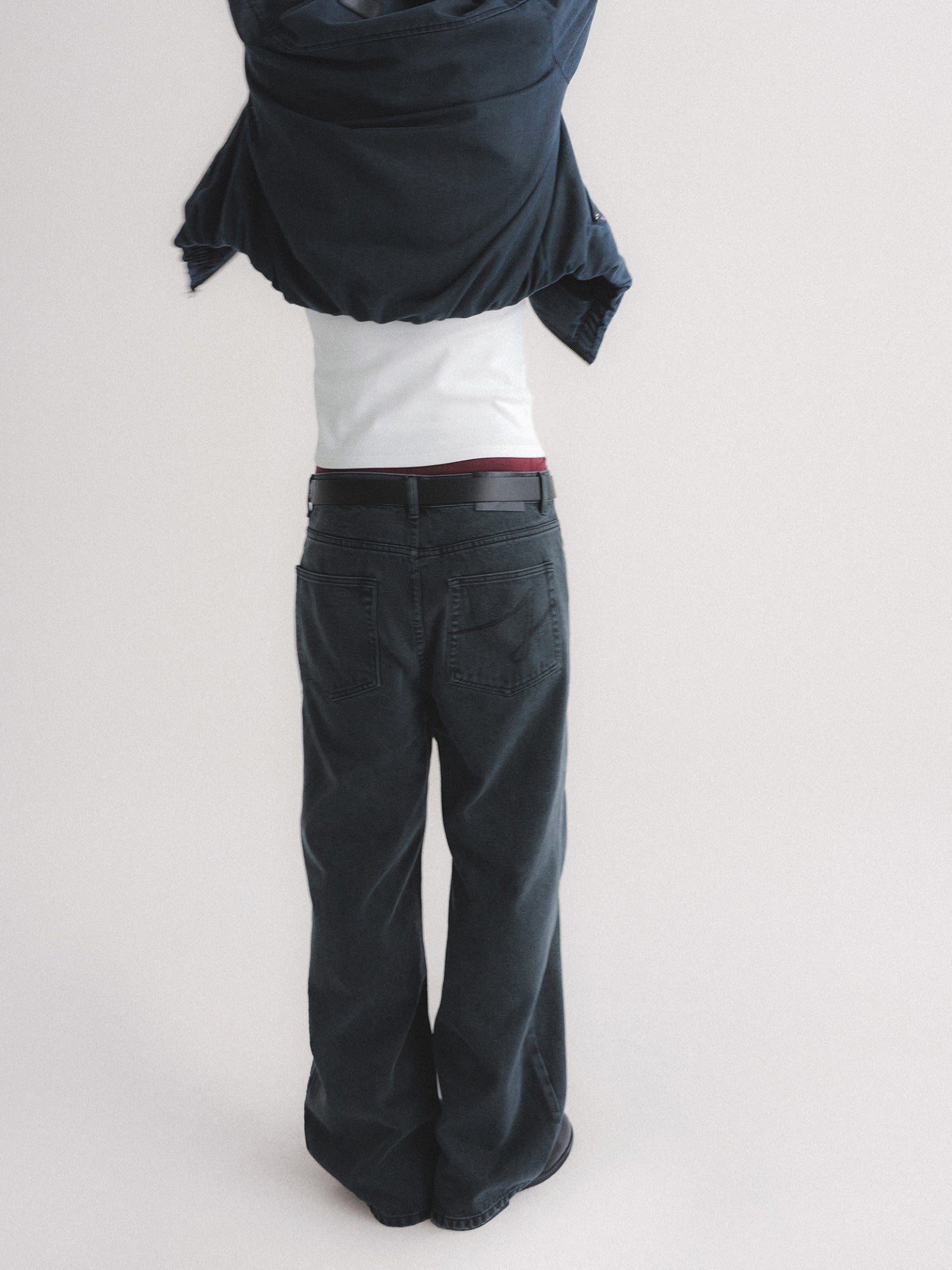 Thread | Dark Olive Washed Straight Denim