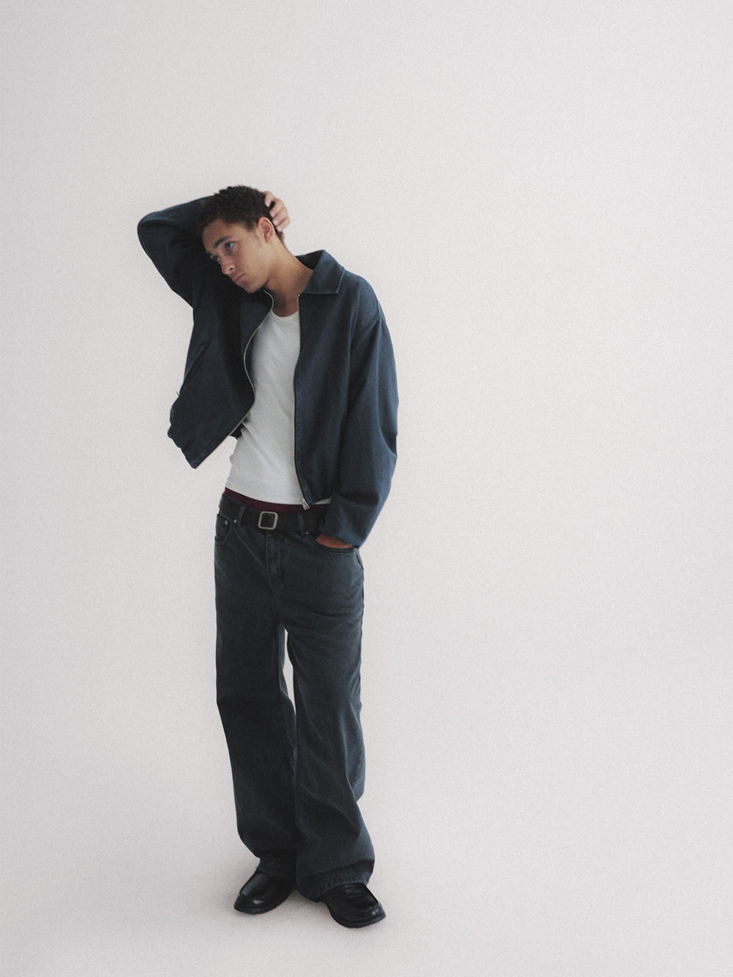 Thread | Dark Olive Washed Straight Denim