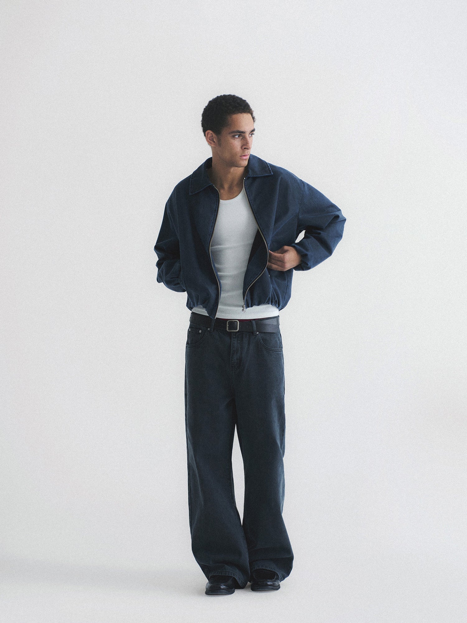 Thread | Dark Olive Washed Straight Denim