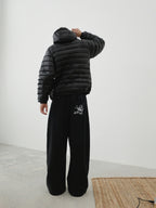 400gsm Snail Print Wide Leg Sweatpants