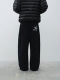 400gsm Snail Print Wide Leg Sweatpants