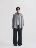 Thread | Cotton-Linen Check Oversized Shirt