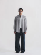 Thread | Cotton-Linen Check Oversized Shirt