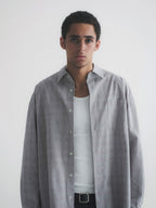 Thread | Cotton-Linen Check Oversized Shirt