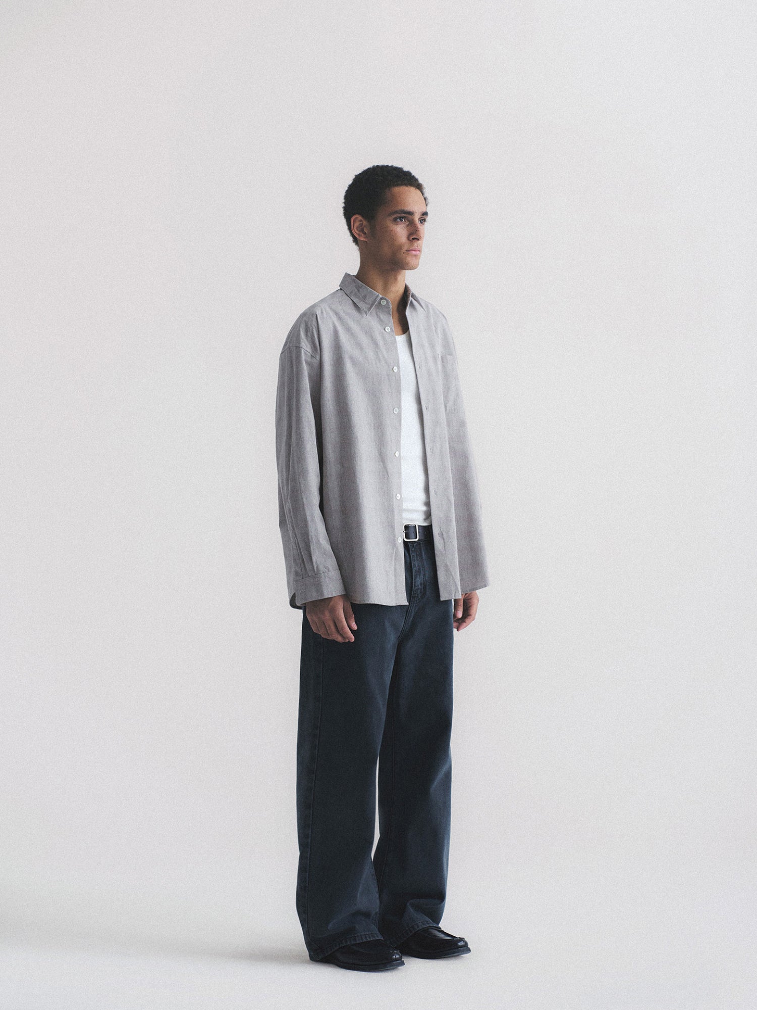 Thread | Cotton-Linen Check Oversized Shirt