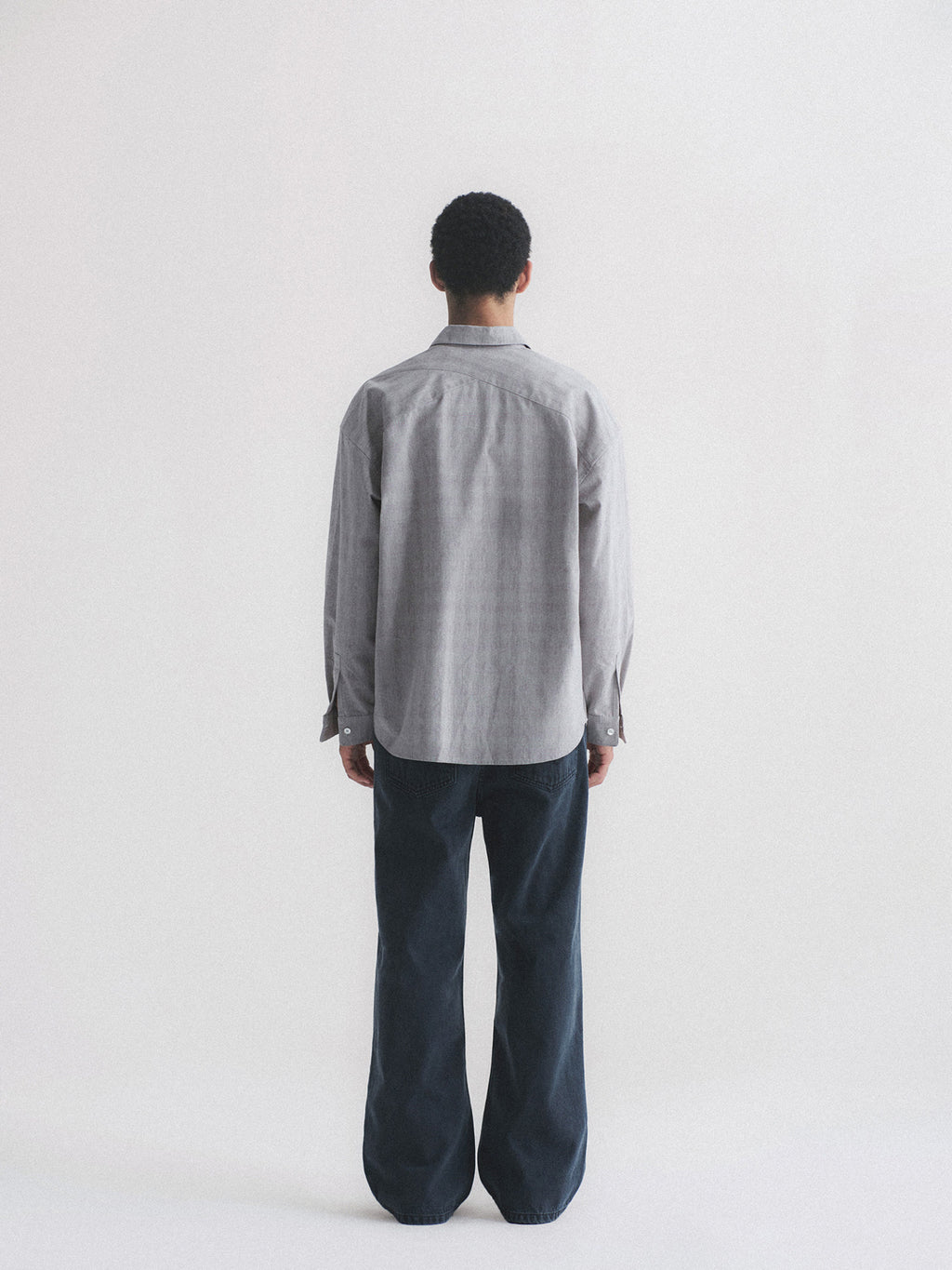 Thread | Cotton-Linen Check Oversized Shirt