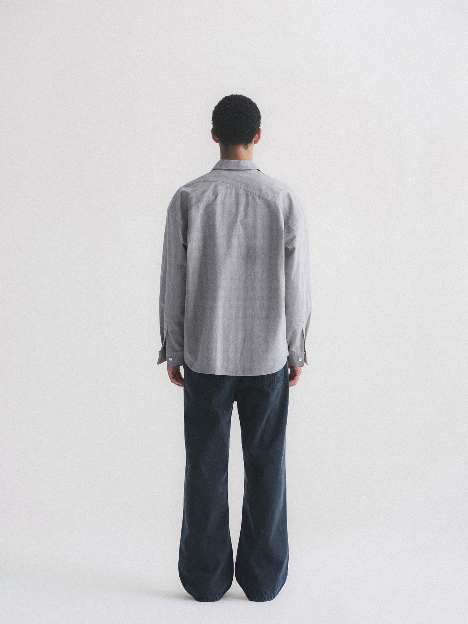 Thread | Cotton-Linen Check Oversized Shirt