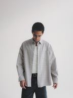Thread | Cotton-Linen Check Oversized Shirt