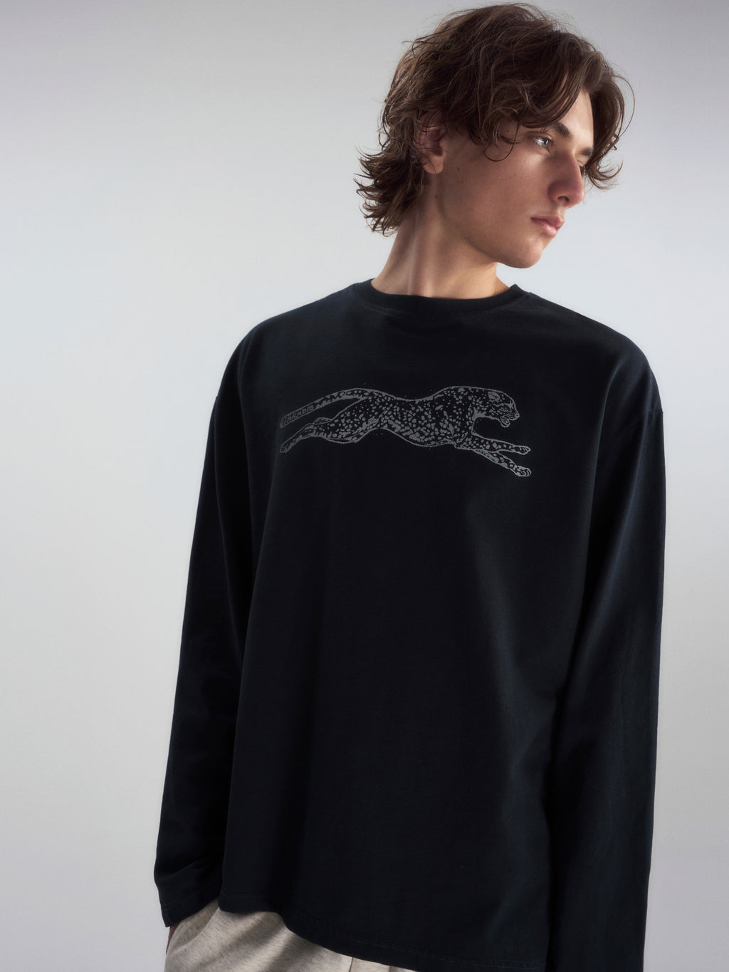 Leopard Print Relaxed L/S Tee