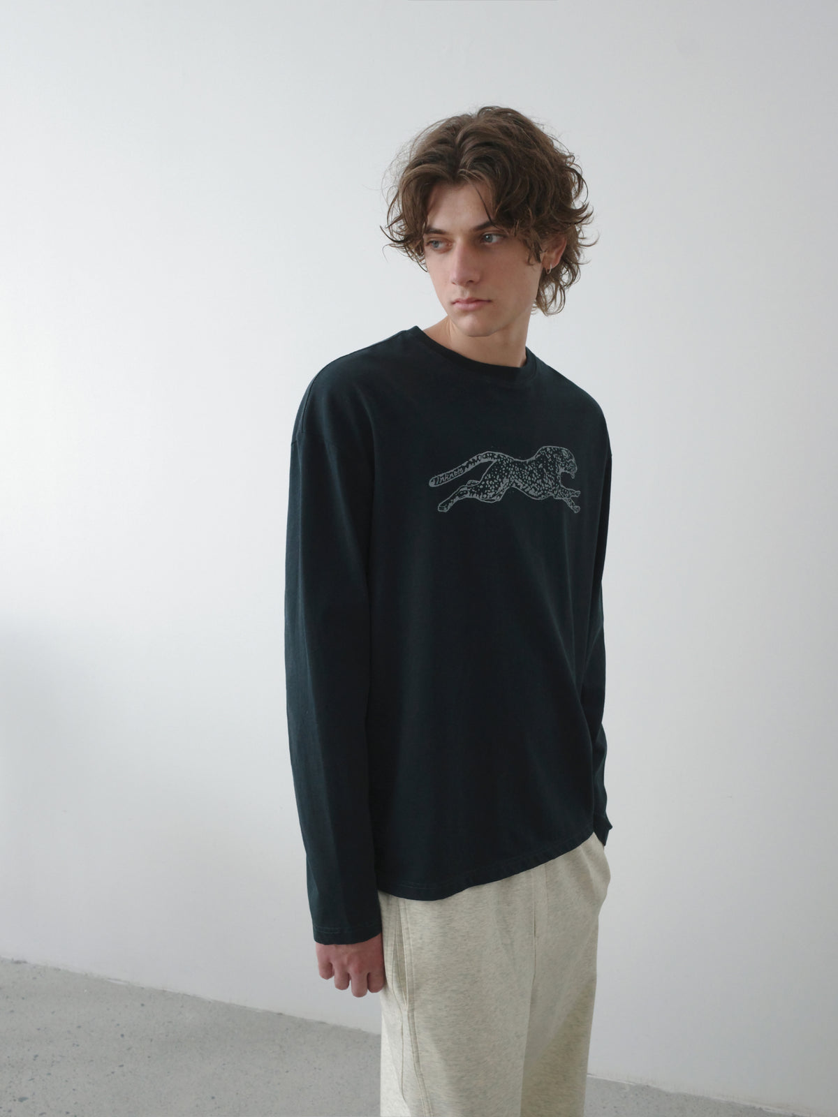 Leopard Print Relaxed L/S Tee