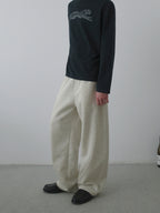 Curved Leg Relaxed Sweatpants