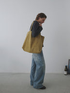 Whiskered Washed Wide Leg Jeans